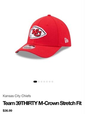 New Era Kansas City Chiefs Red 39THIRTY M-Crown Stretch Fit Hat